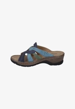 Josef Seibel CATALONIA - Pantolette Hoch - Dunkelblau-multi