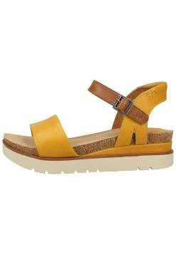 JOSEF SEIBEL SANDALEN - Plateausandalette - Gelb-kombi 801