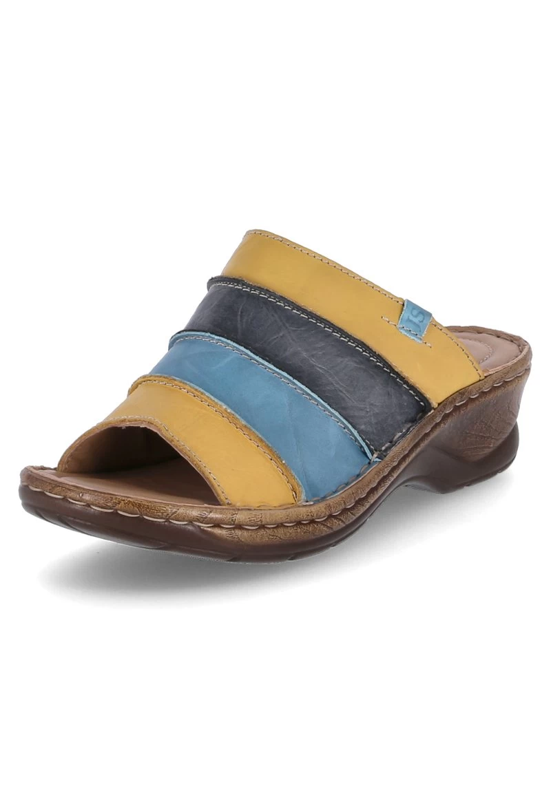 Josef Seibel Pantolette Hoch - Gelb-blau – Bild 2